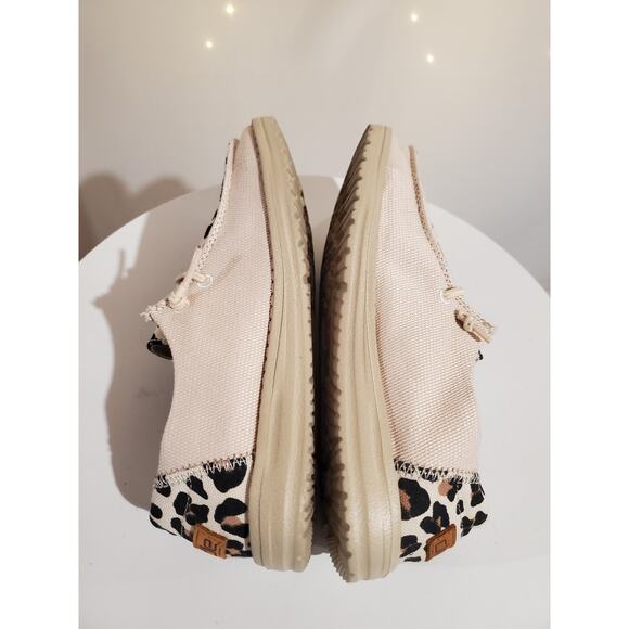 Hey Dude Wendy Funk Leo Safari Lace Up Slip On Canvas Comfort Shoes Womens 6 - Picture 6 of 10